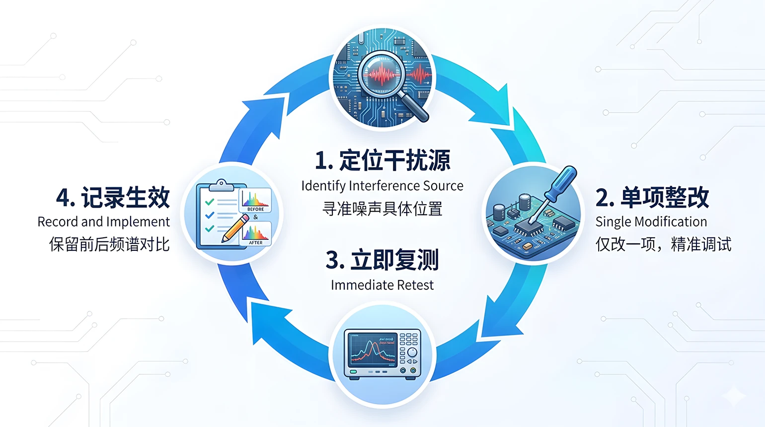 EMC测试中EUT真实工况与连接状态示意图