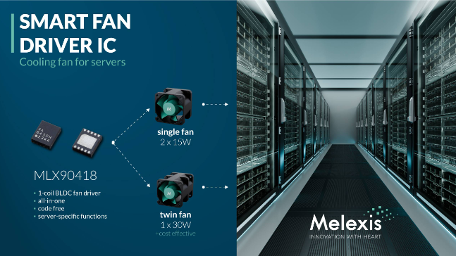 Melexis革新发布无代码单线圈驱动芯片 助力服务器散热风扇高效升级