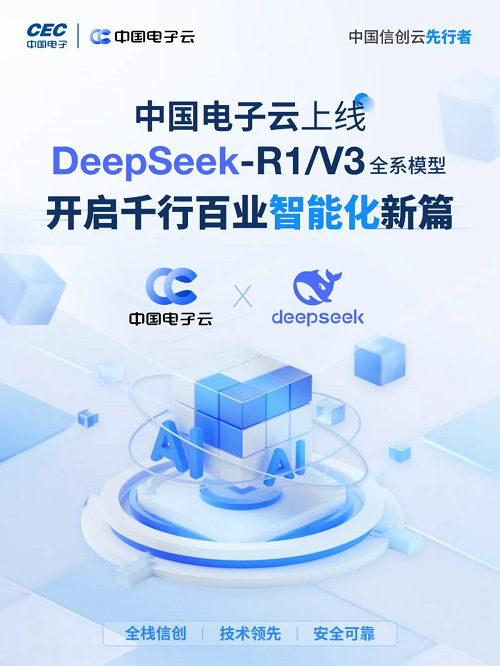 中国电子云上线DeepSeek-R1/V3全量模型 开启私有化部署新篇